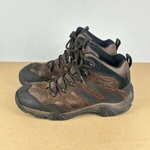 Wolverine Wilderness Hiker Hiking Boots Mens 9 Brown Black Leather Lace Up
